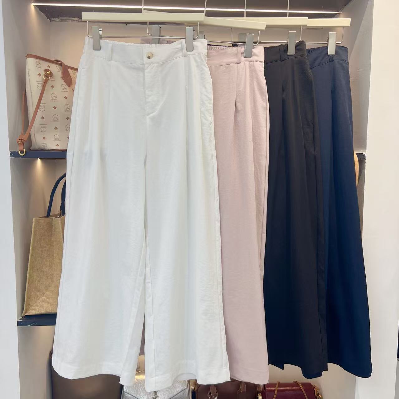 1568复古直筒西装阔腿裤子潮2025夏季新款宽松女休闲裤