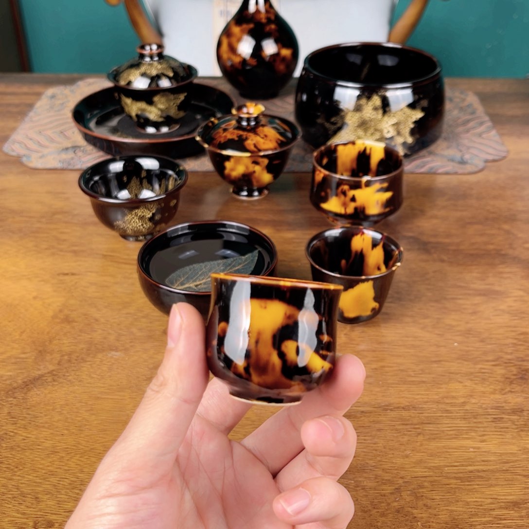 杯玳瑁釉迷你炉式杯