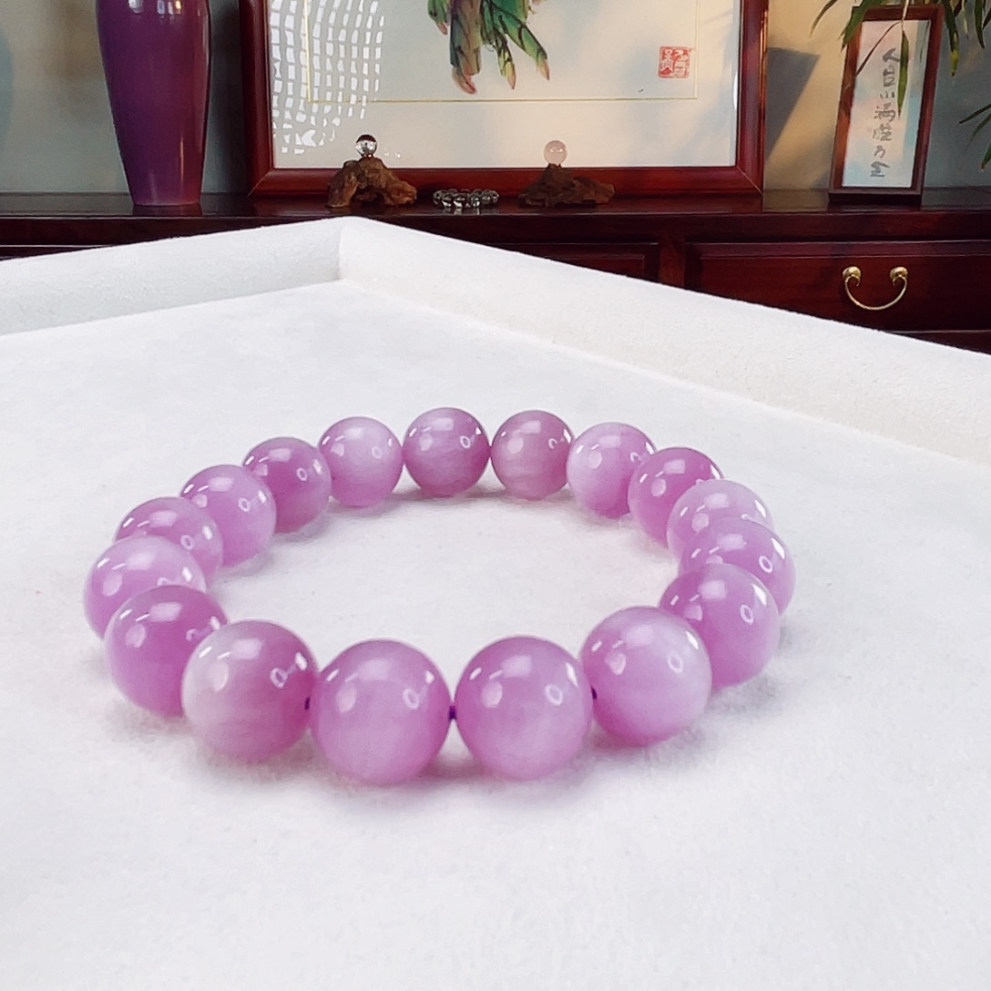 辉石手链未镶嵌紫锂辉950