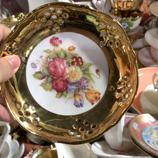 瓷片陶瓷干果碗直径13厘米