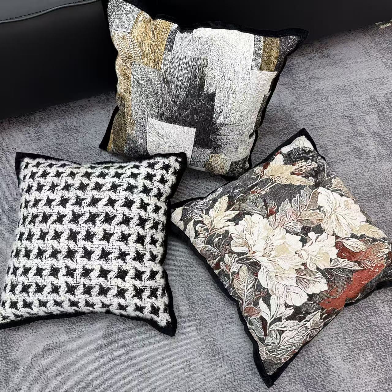 轻奢现代高级感抱枕靠垫沙发客厅靠垫套靠枕套大号靠背垫