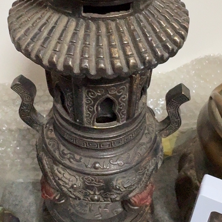 N***u铜铜薰炉，桌面摆件