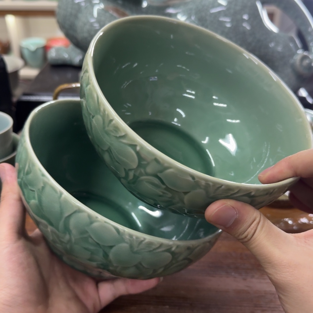 龙泉青瓷茶具微瑕6609