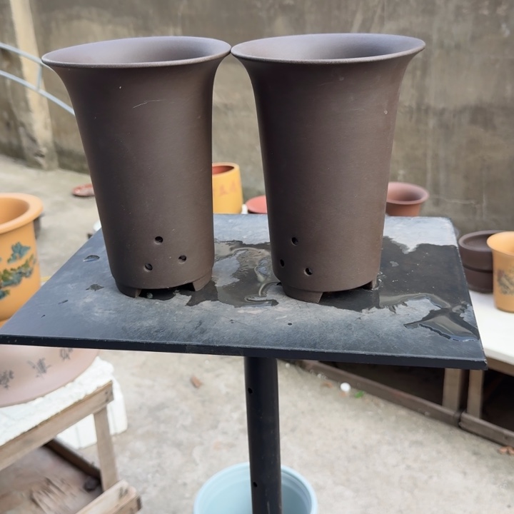 紫砂花盆  高度21口径15