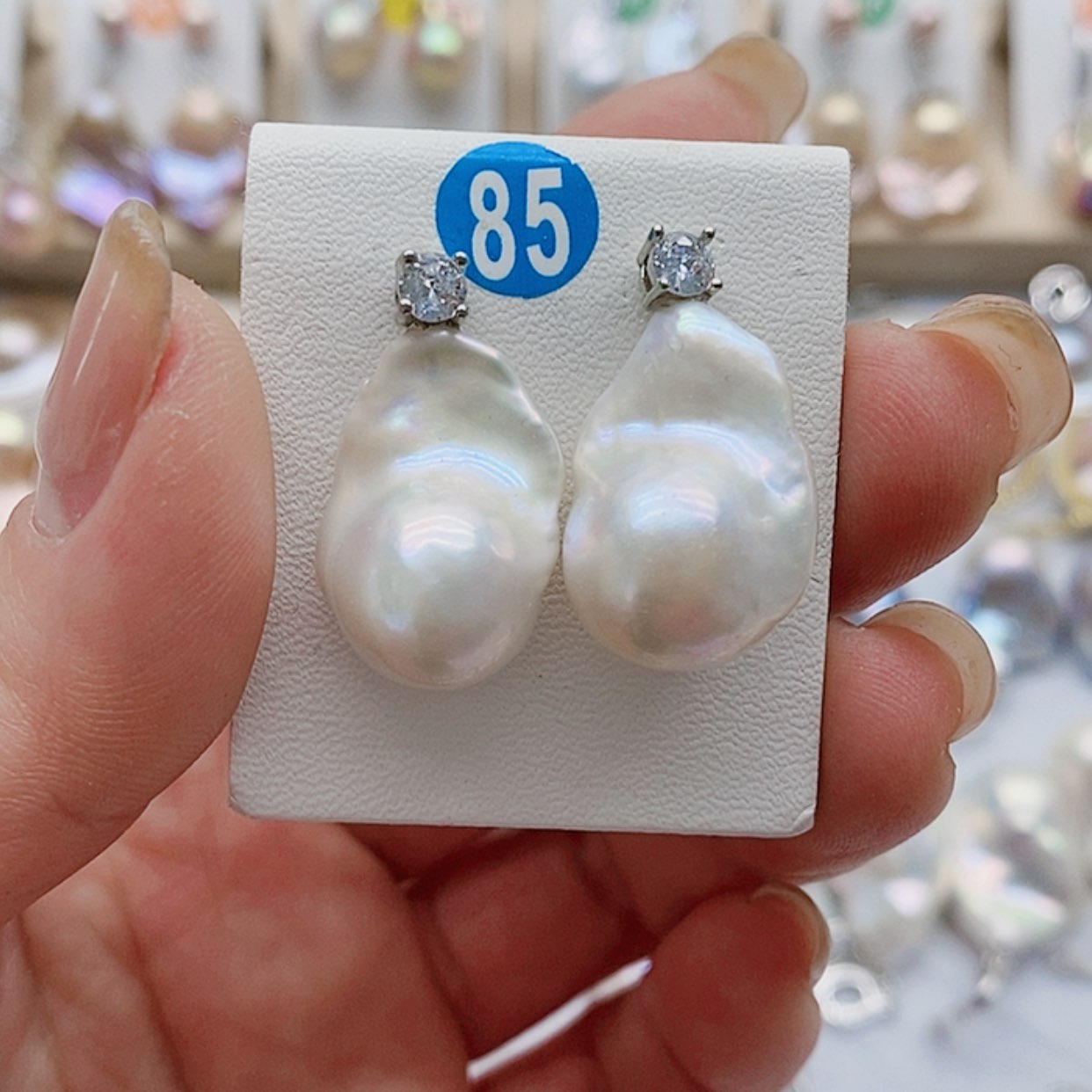 【闪购商品】淡水珍珠耳饰银S925镶嵌