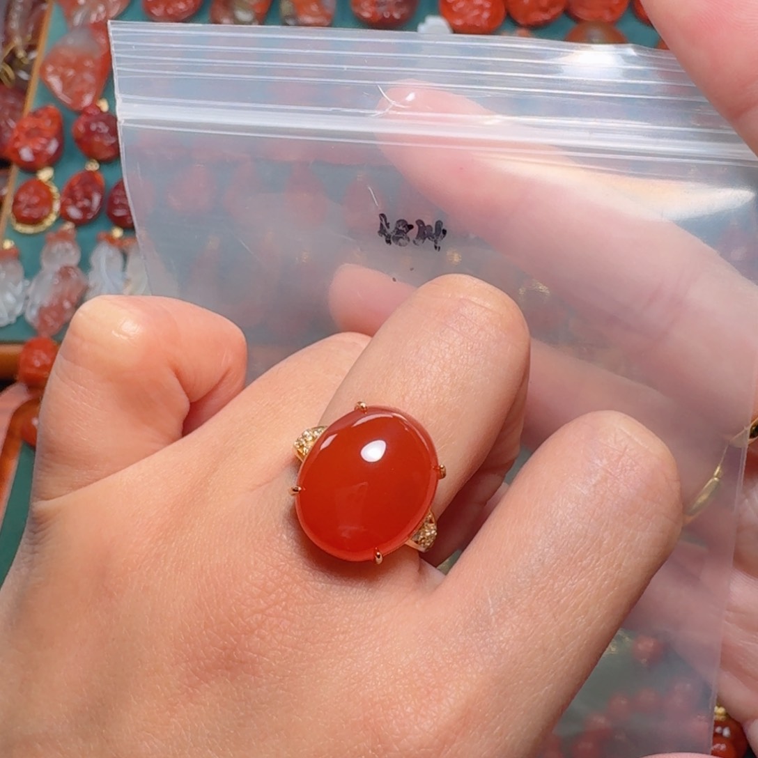 南红玛瑙南红银S925镶嵌