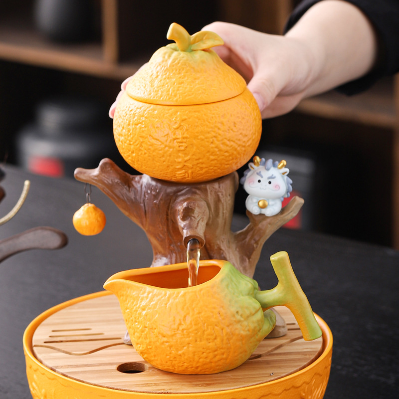 整套茶具套装半自动懒人泡茶器家用办公陶瓷茶壶茶杯商务伴手礼品