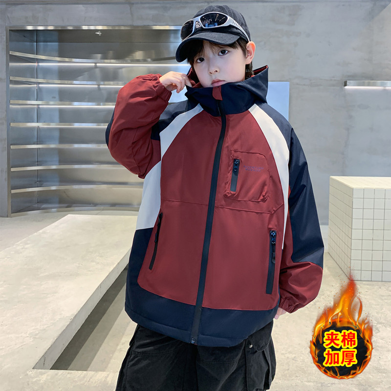【高品质】男童外套冬款三合一加厚款冲锋衣外套2025新款中大童冬装