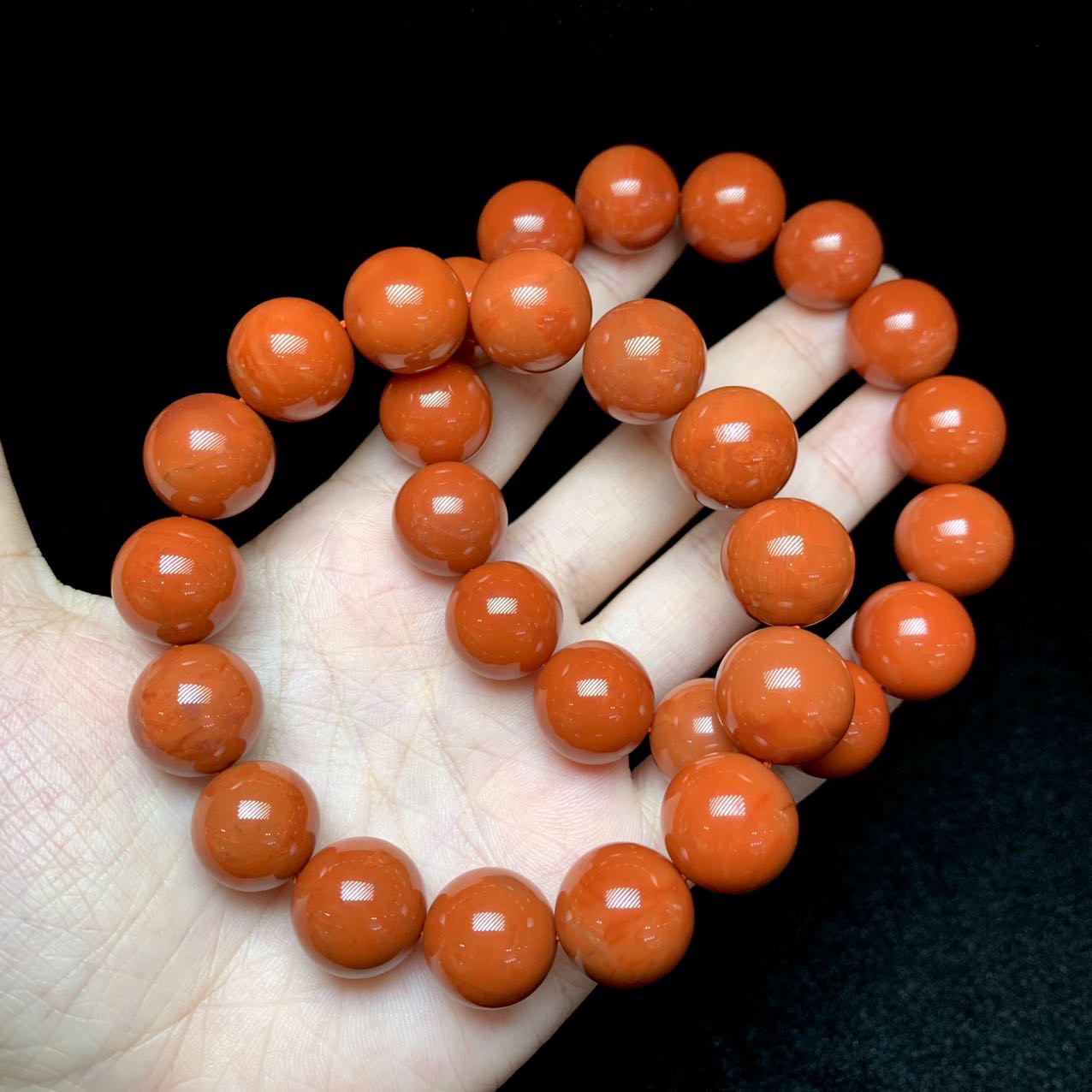 【云上好物】7 DS47624-南红单圈手串-多样性发一件-14mm（JG）