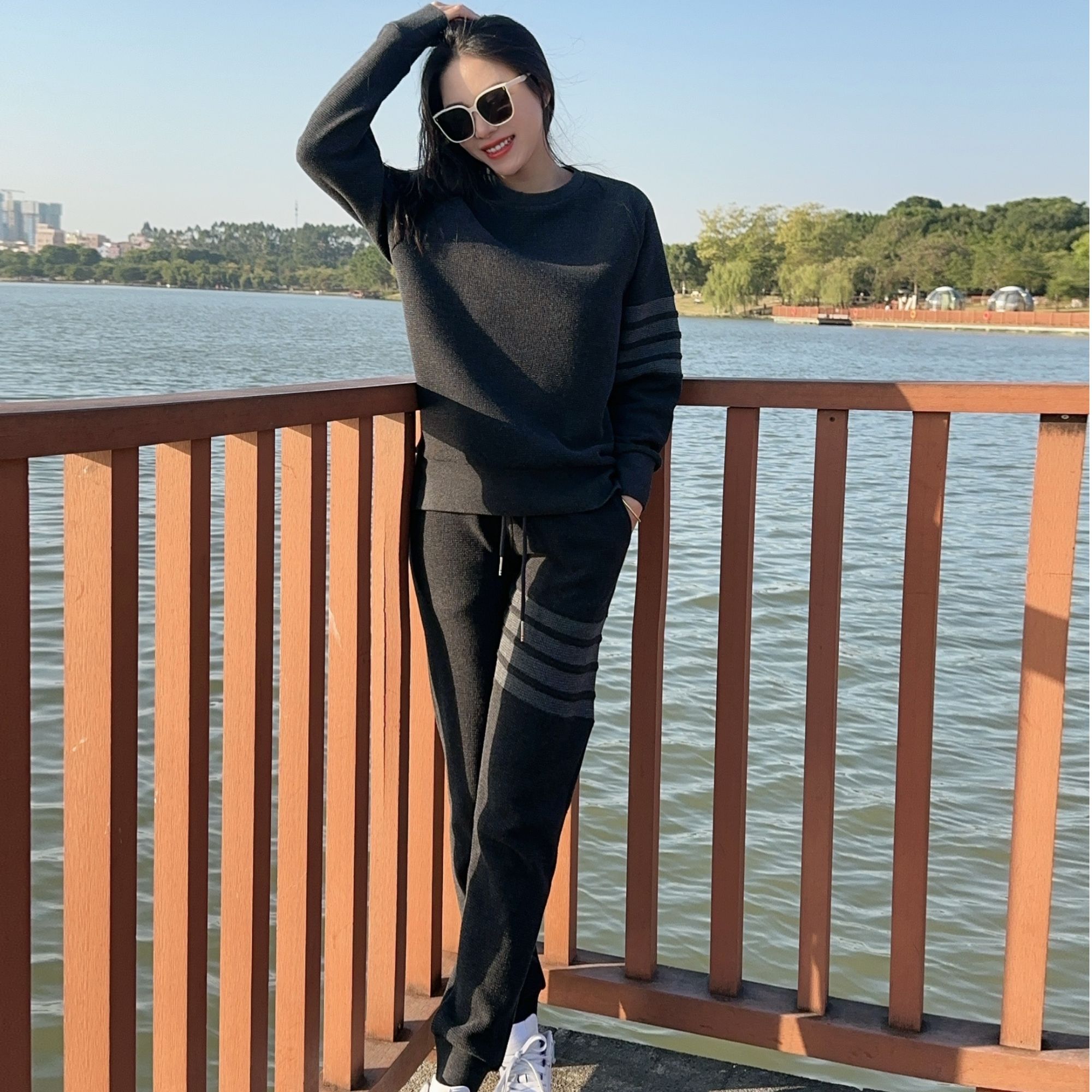 【加绒套装】2025冬款圆领套头加绒保暖卫衣套装百搭男士爆款男装