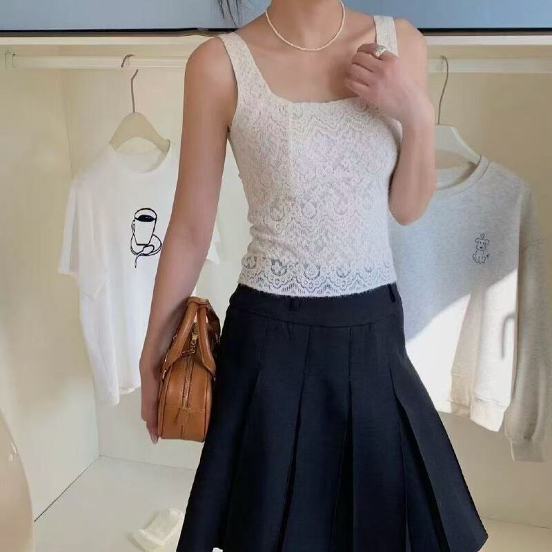 『雨美 Show』1713时尚蕾丝提花保暖背心