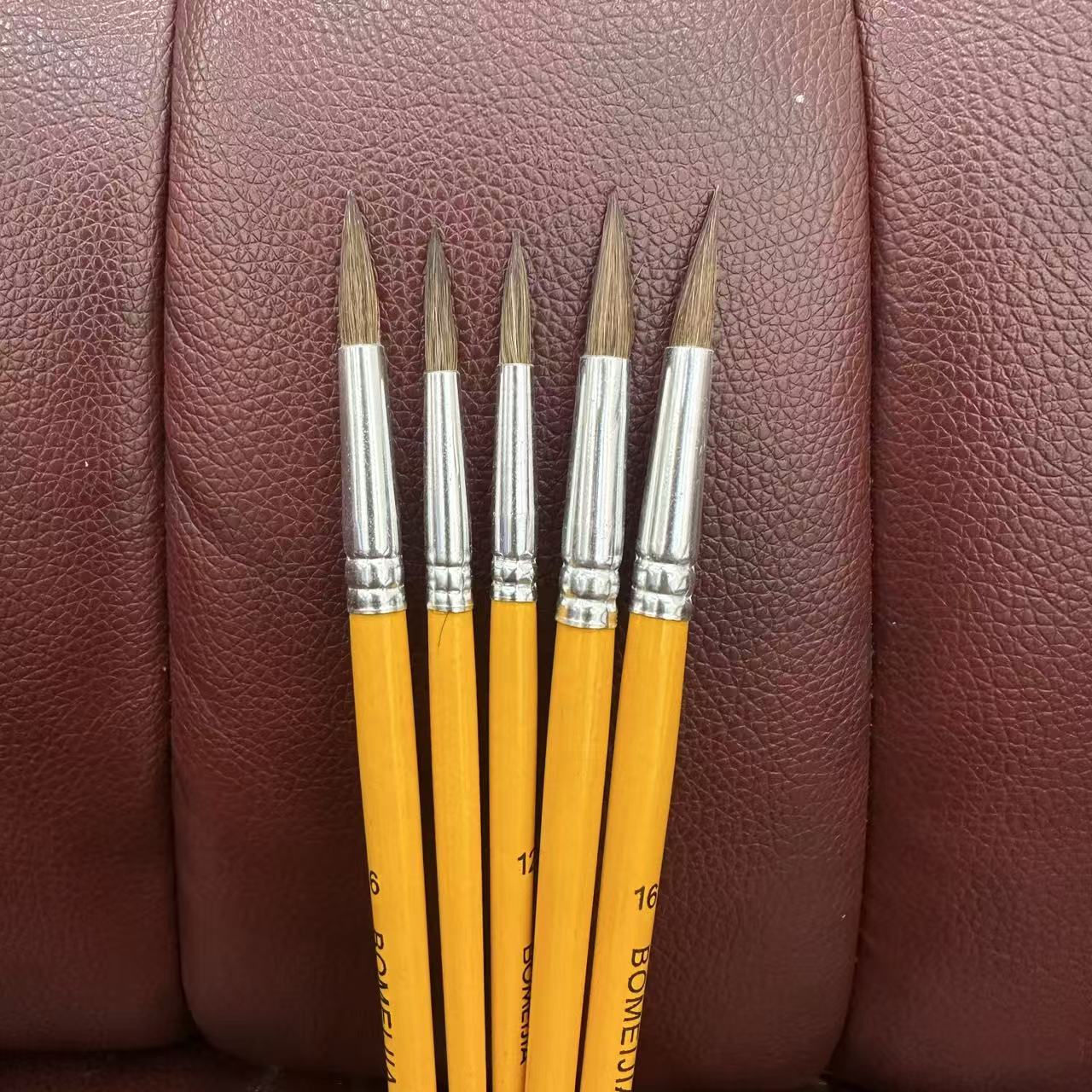 随机六支动物毛水彩笔