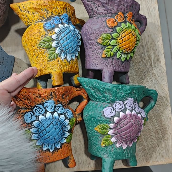 红陶吸水透气的白陶花盆凑满12发货