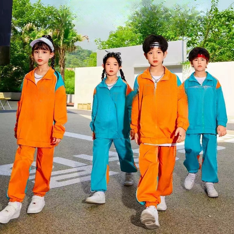 儿童2025夏季新款拼色字母休闲套装B0552