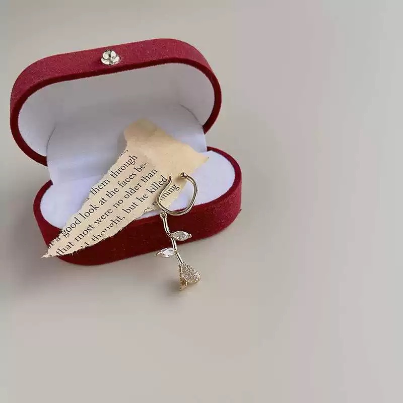 铜合金耳饰 5031时尚玫瑰故事耳夹