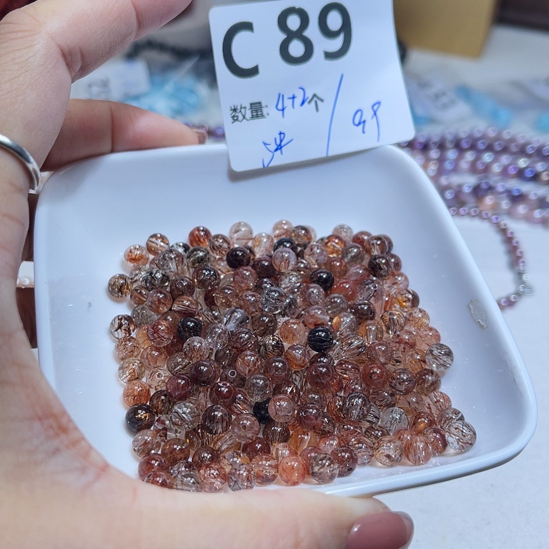 水晶珠宝半成品未镶嵌C89。        
