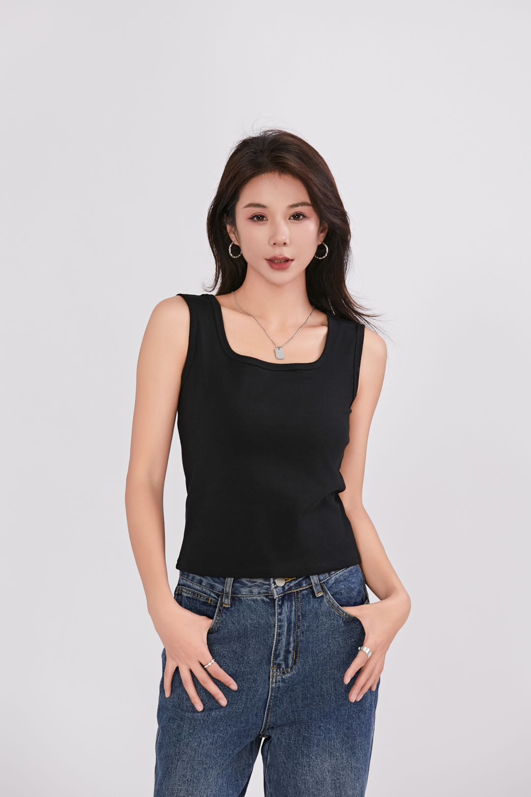 2025款正反两穿显瘦吊带夏款女士收腰背心休闲风修身型无袖衫632