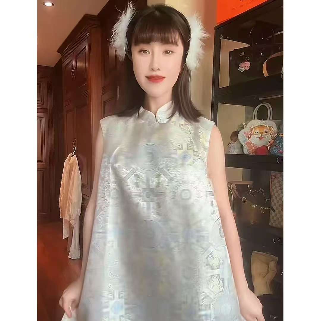 长安一绣坊复古气质休闲款简约时尚国风百搭宋锦马甲《宝推荐》