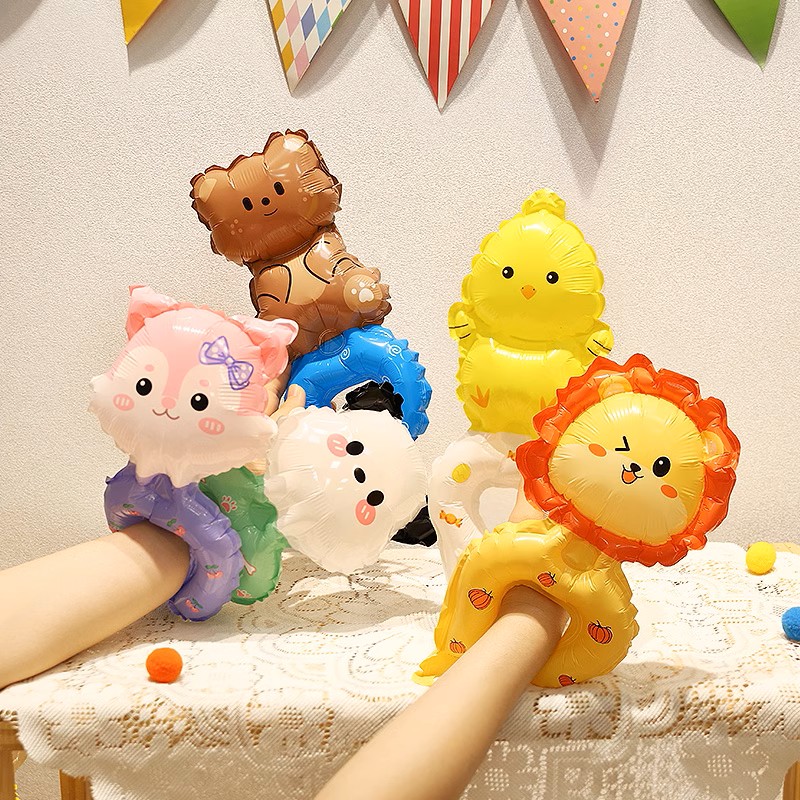 儿童手腕气球装饰生日布置幼儿园礼物六一儿童节手持充气手环玩具