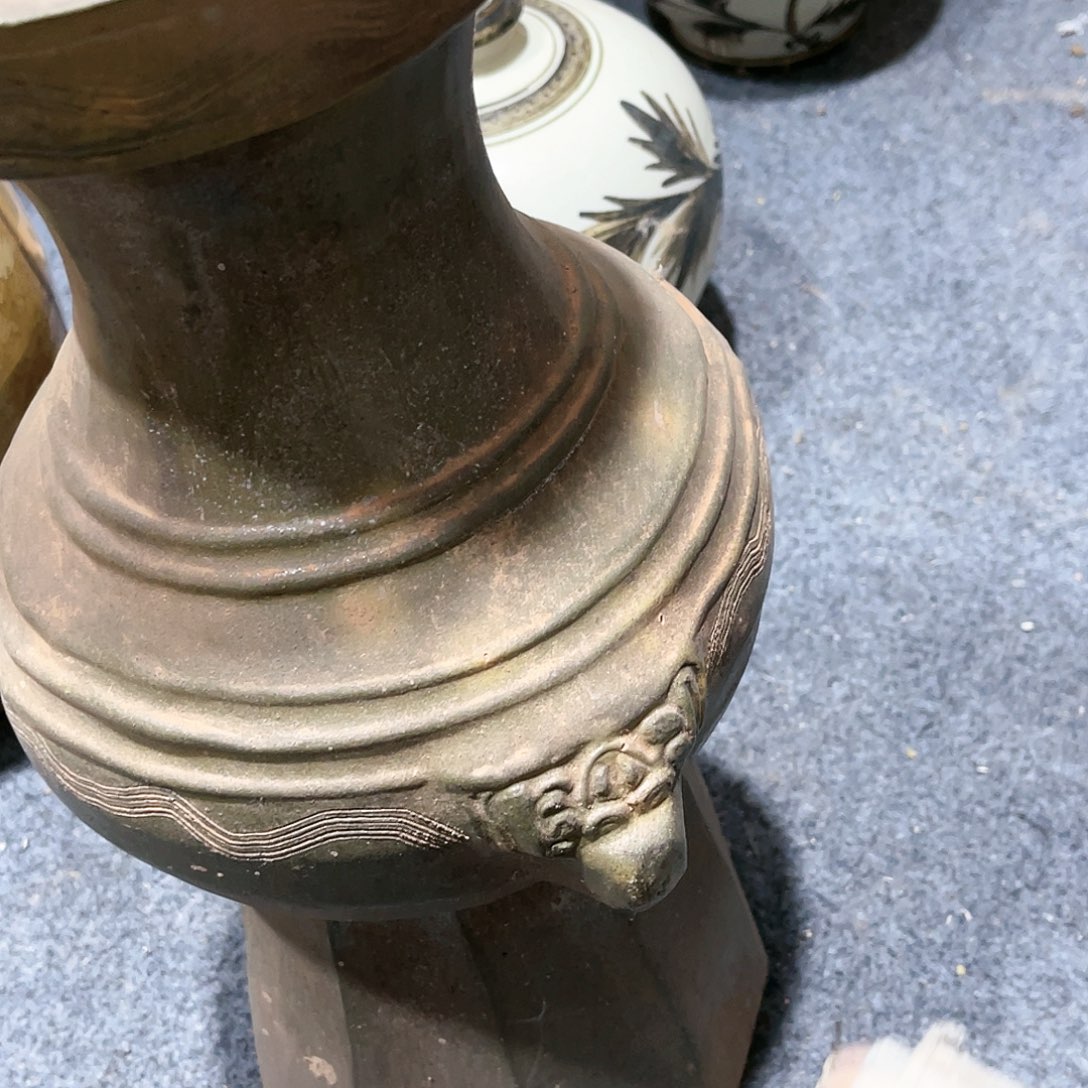 瓦当摆件摆件茶桌茶台陶瓷不**忧