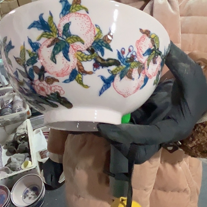 摆件陶景德镇高温瓷6寸碗