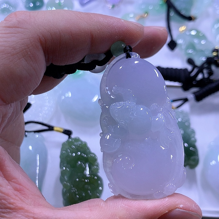 翡翠颈饰未镶嵌天然翡翠A货吊坠