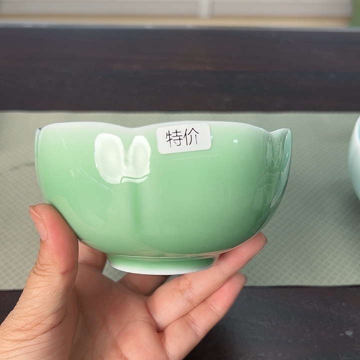 龙泉云间青瓷小米茶器
