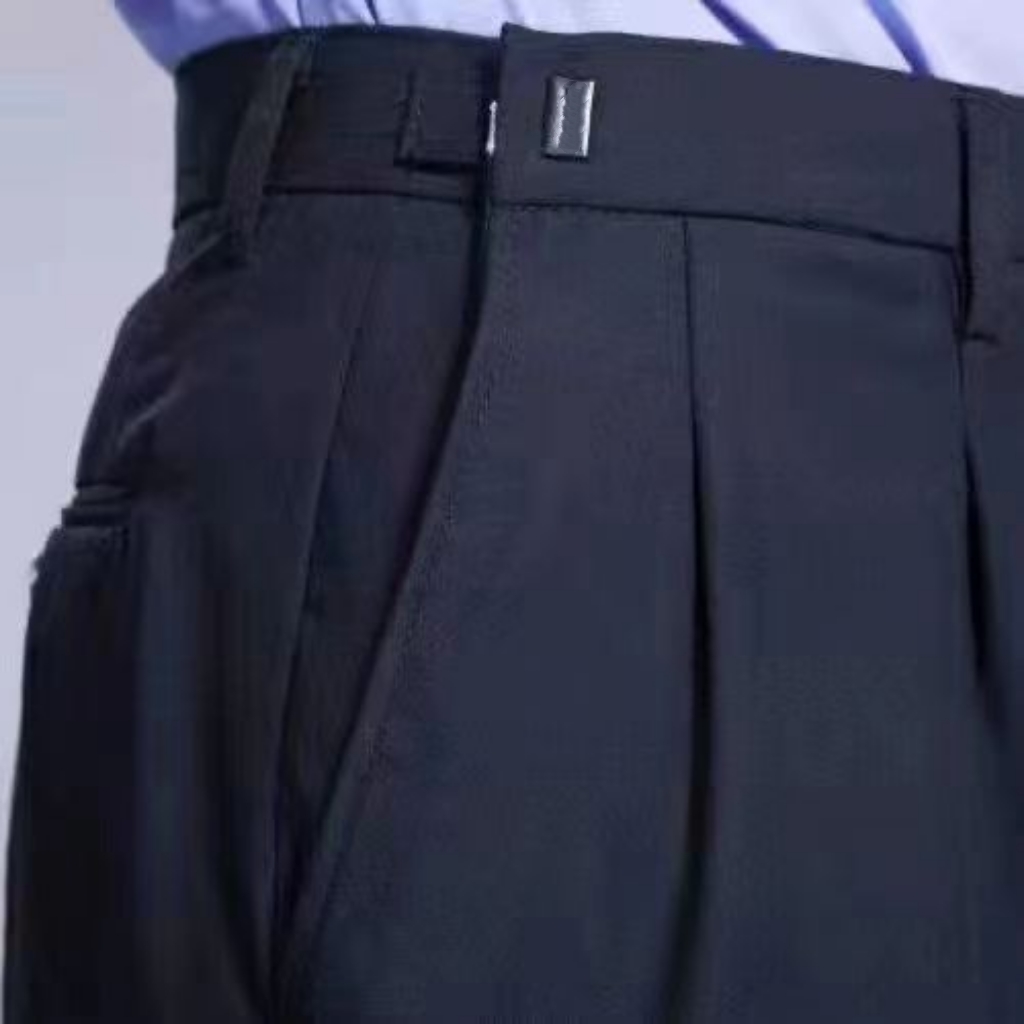 保安藏青色西裤夏季薄款执勤裤直筒西裤腰围可调节男女款通勤裤