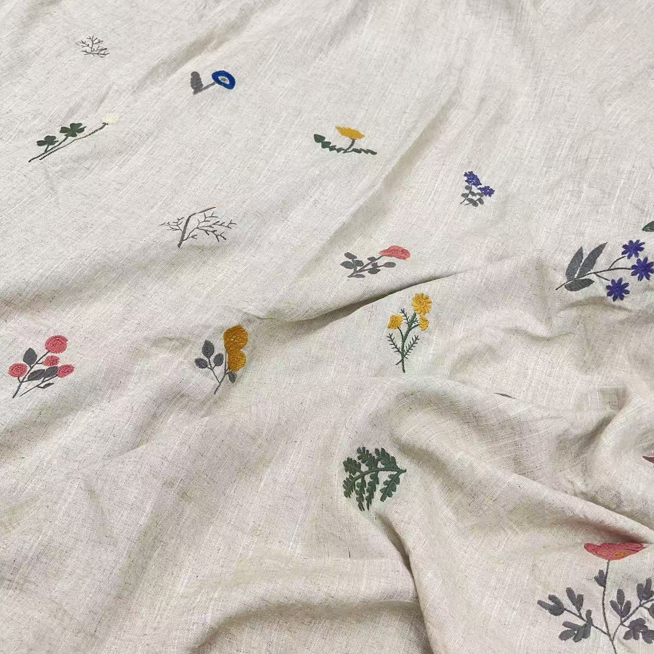 单人双层刺绣汉麻毯子