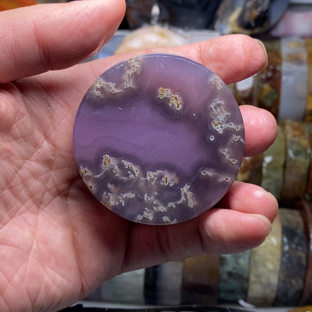 定制玛瑙拥****花天然水草玛瑙平安扣