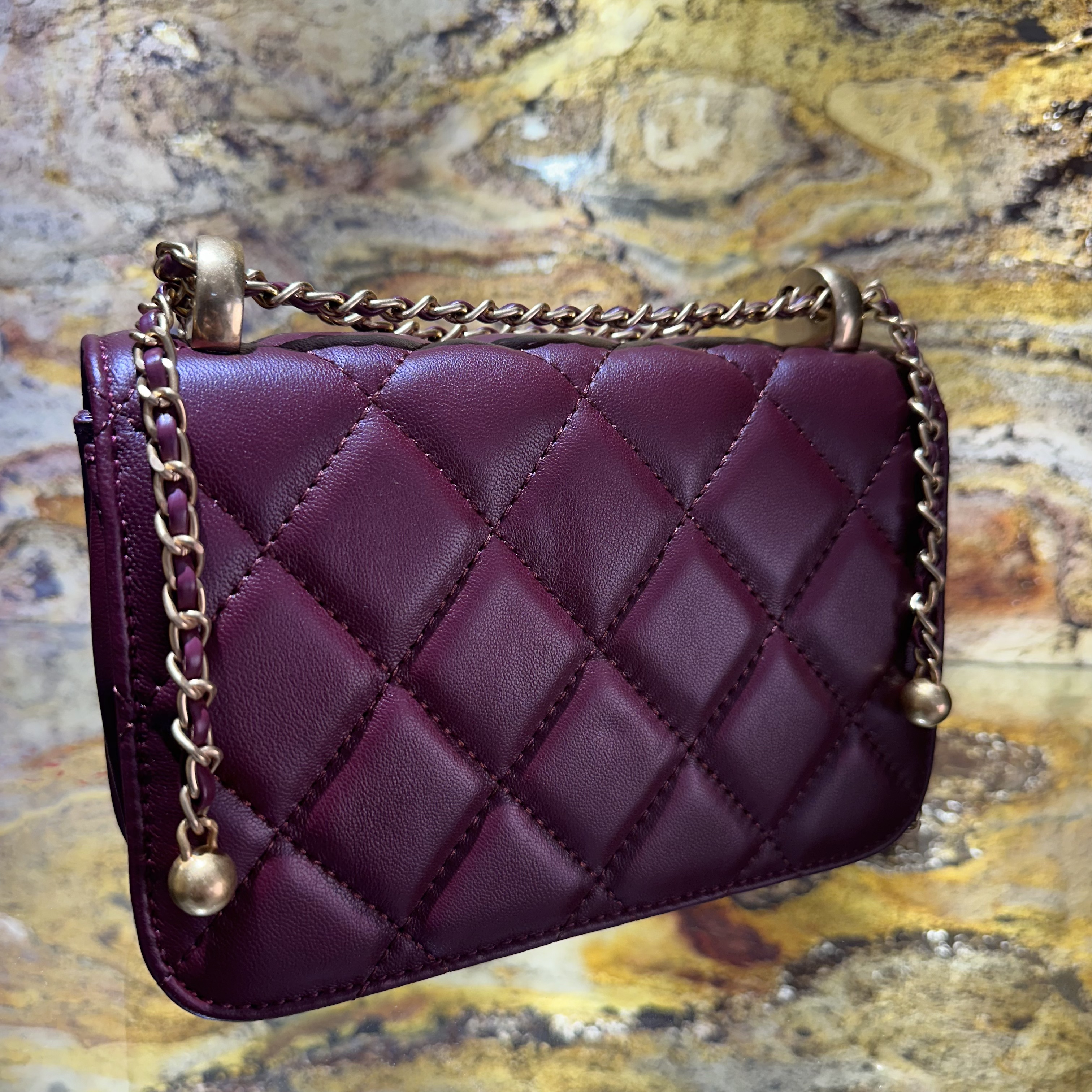 HIRMRIS手工真皮包19-551115-红 细链球香红色