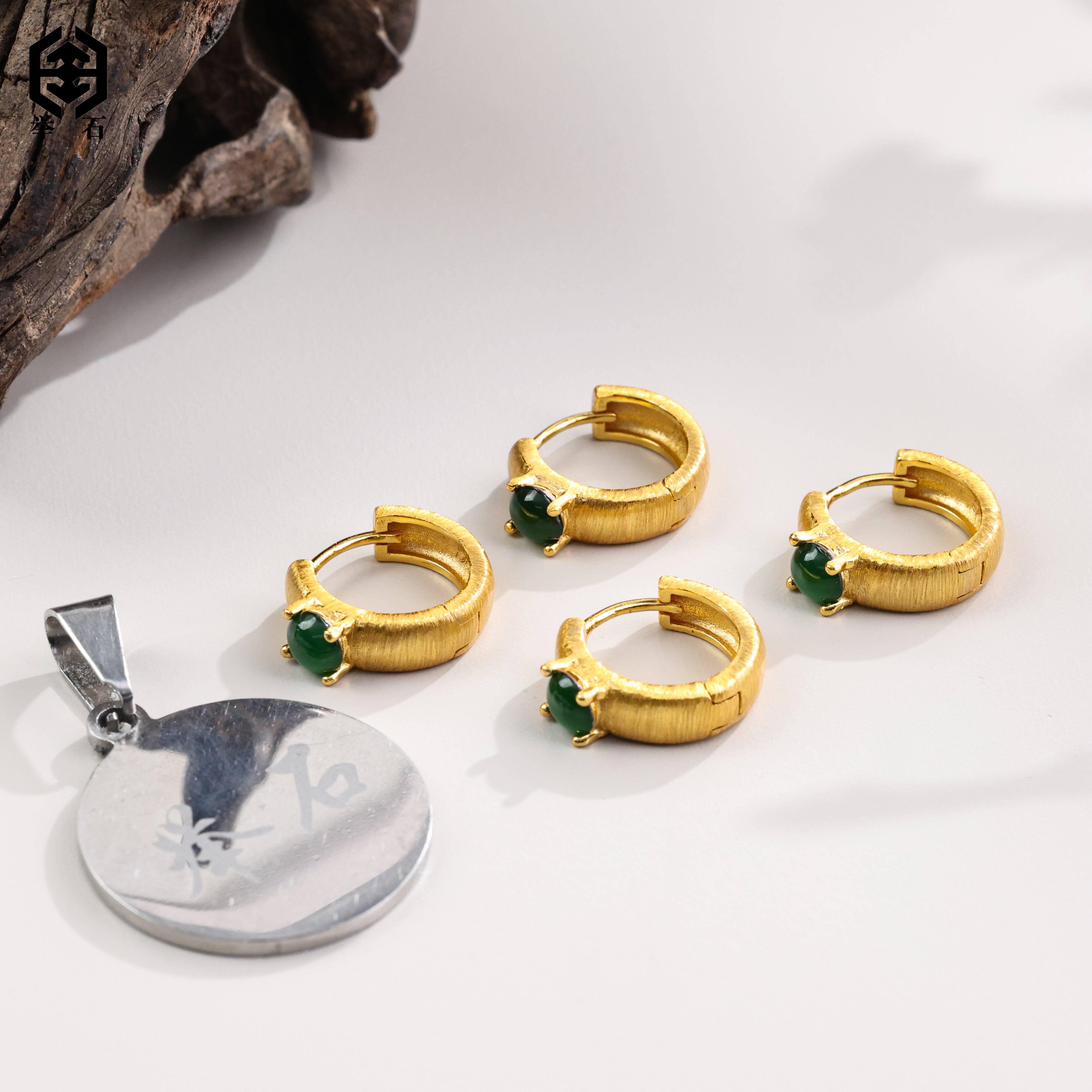 【举石精选】X1211-1822-22翡翠耳饰（一对/多样性发）Z