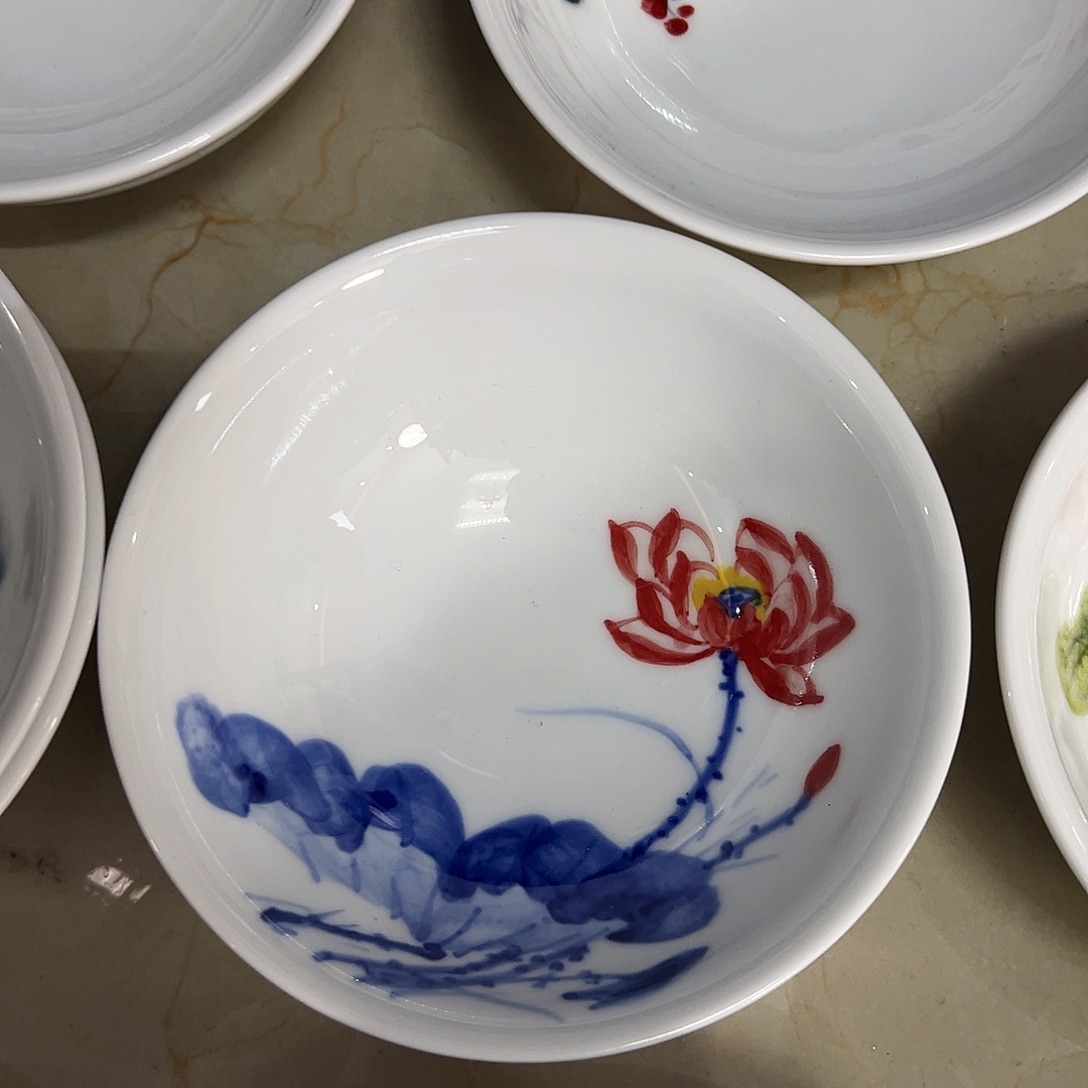 瓷片景德镇陶瓷手工手绘制作