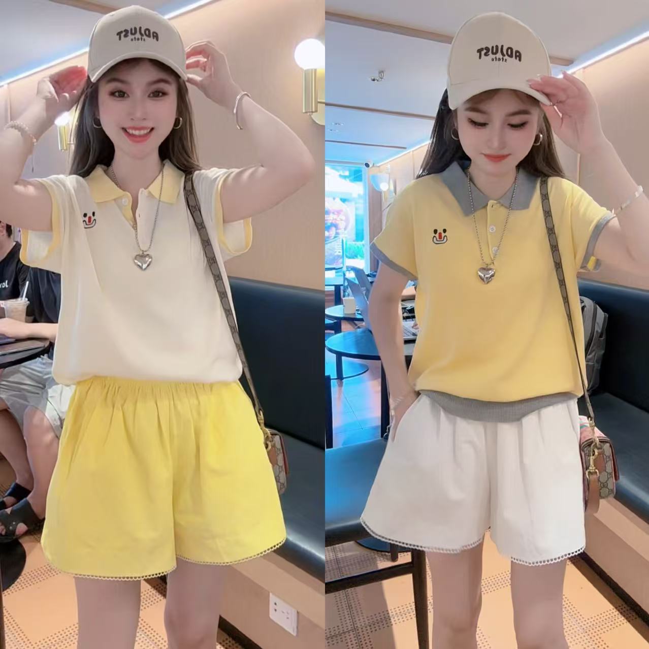 【月月专享】晨光佳人*韩式简约针织撞色百搭显瘦上衣XXJ-Z00799