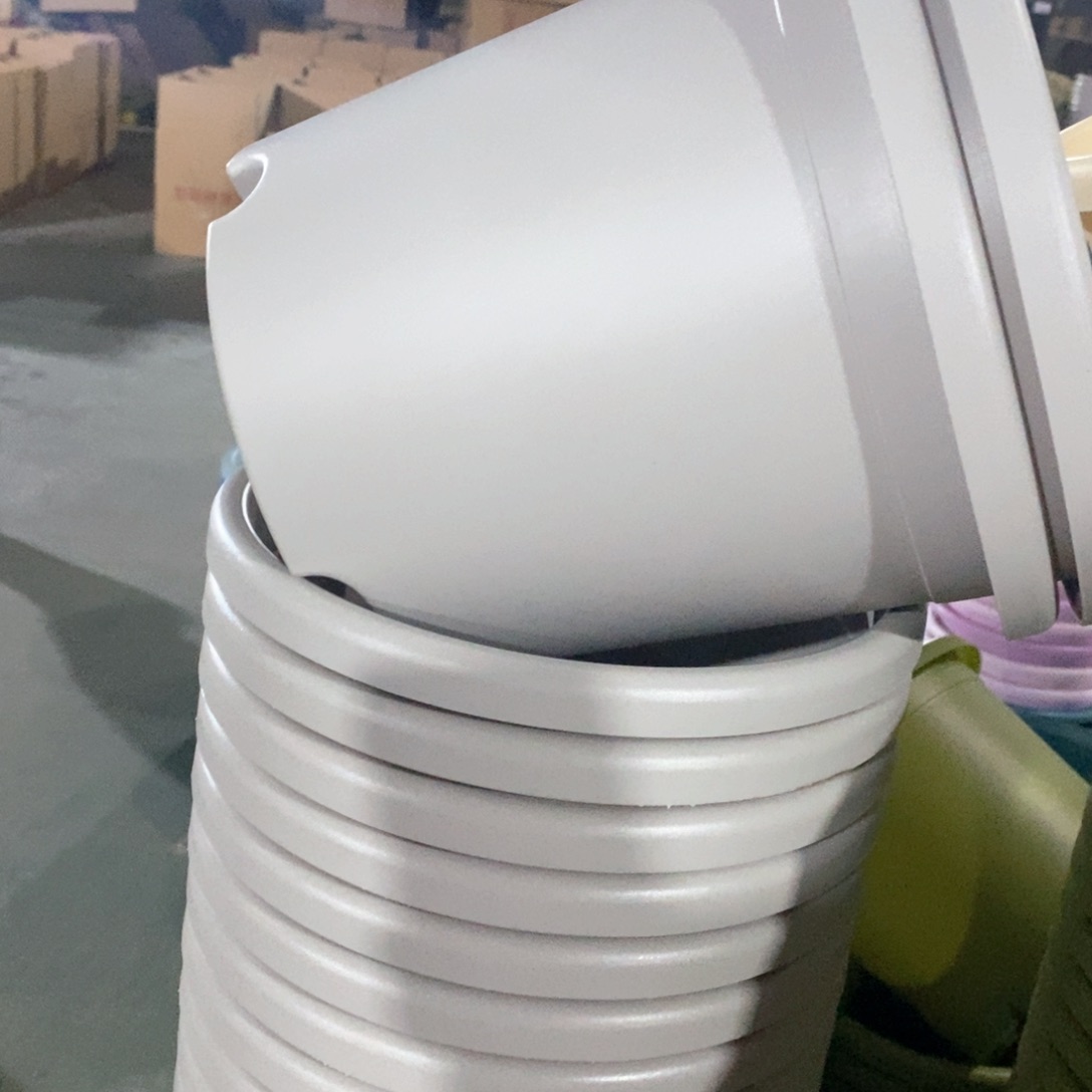 树脂四季盆4#无拖灰白微瑕8