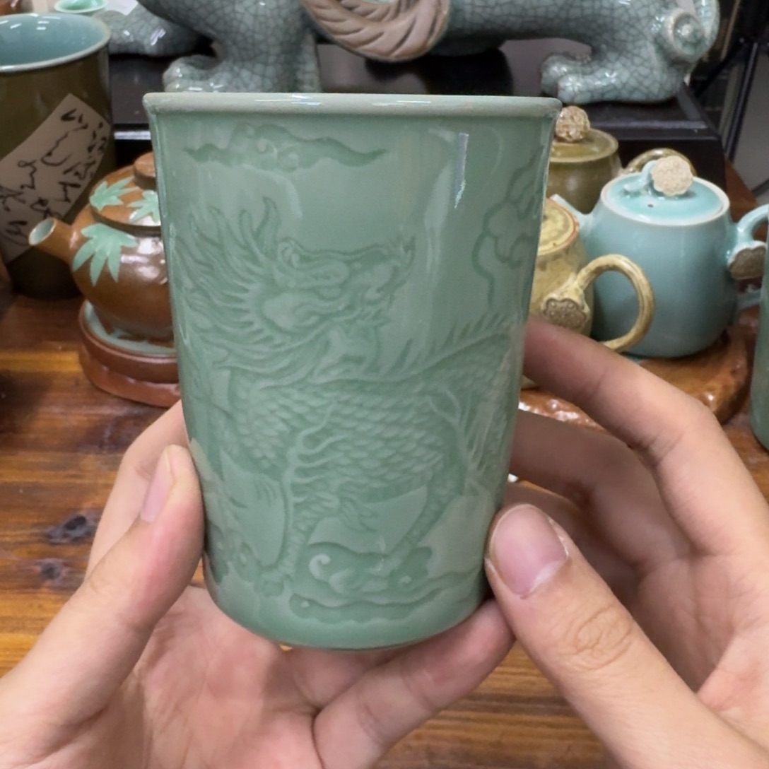 龙泉青瓷茶具微瑕1702