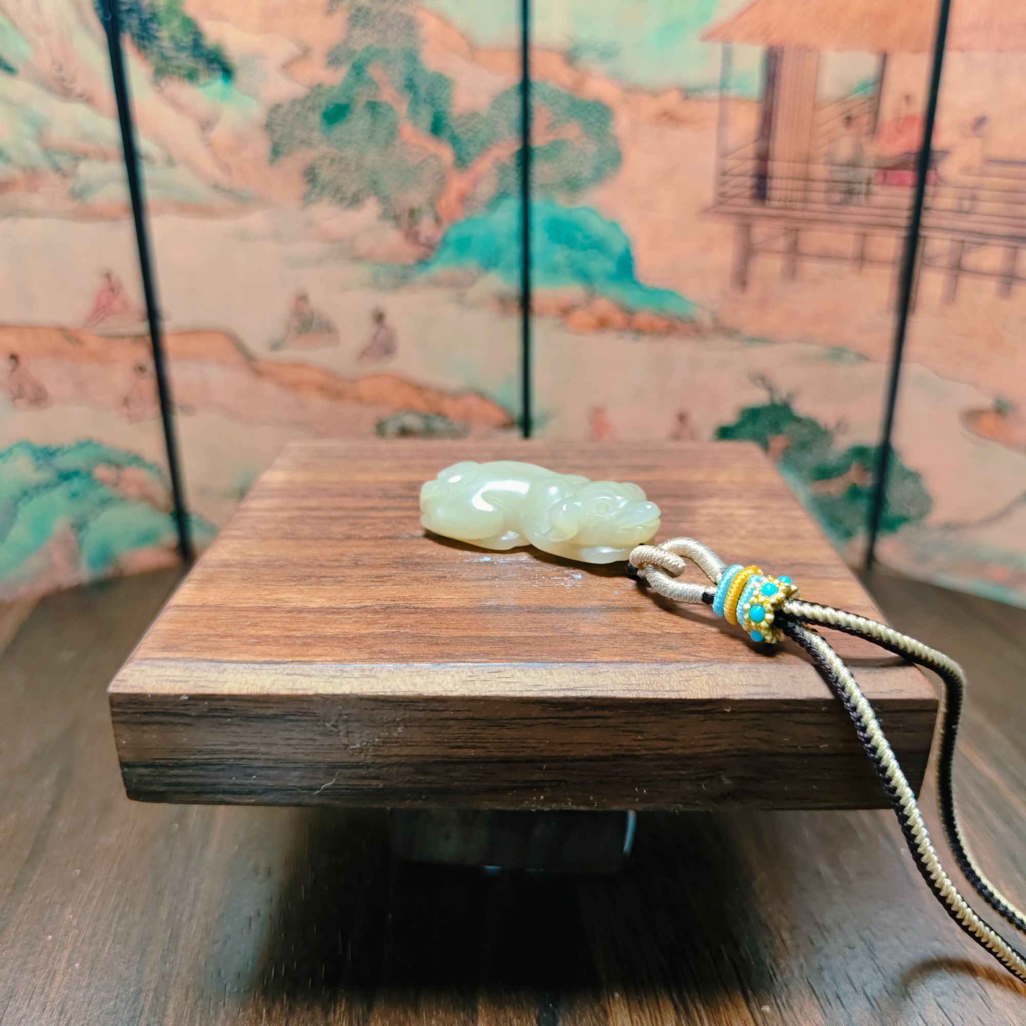 Q和田玉旺财吊坠1480