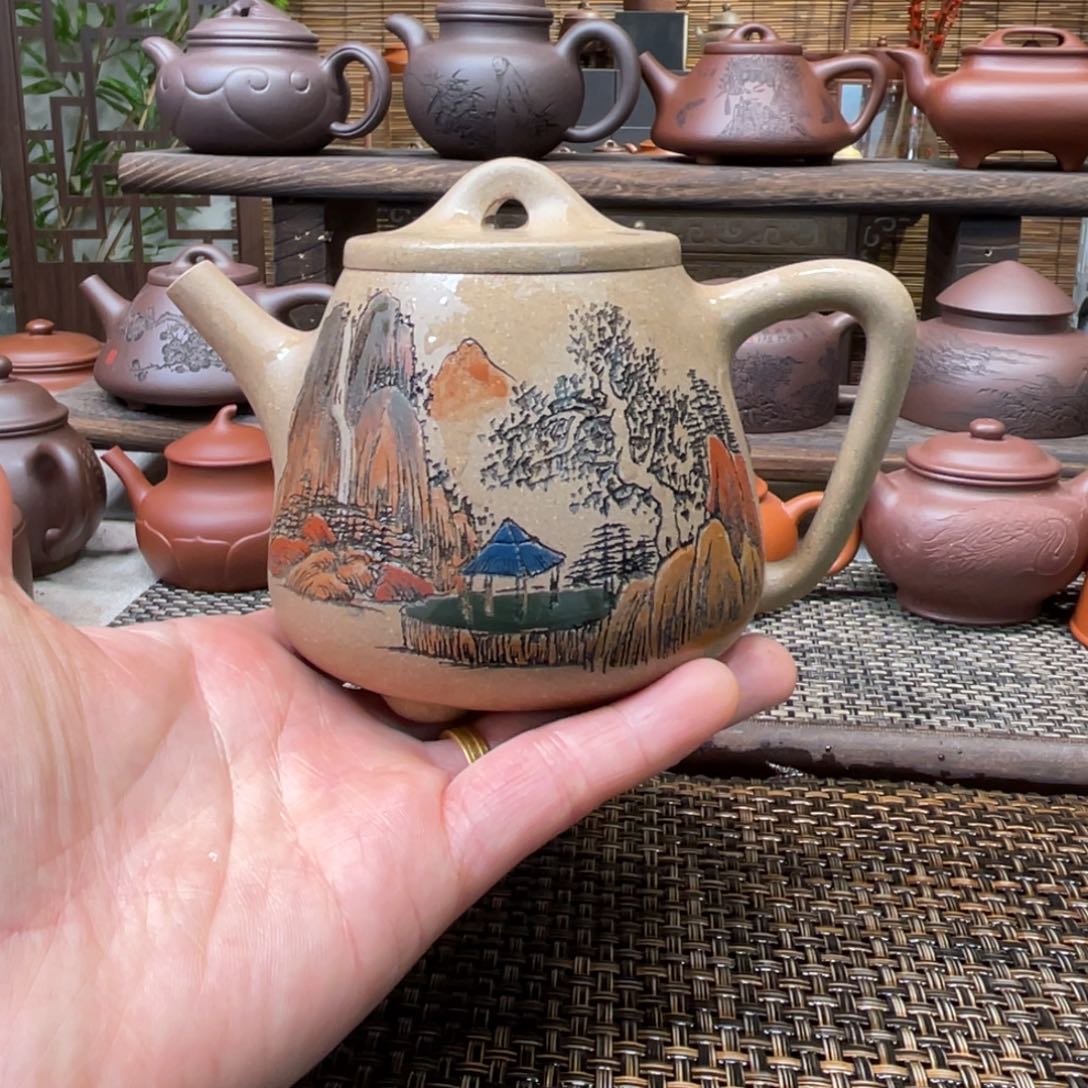 紫砂茶壶宜兴原矿紫砂手工制320