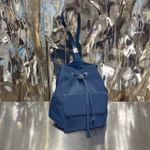 95新 VERSACE/范思哲 蓝灰色 斜挎 水桶