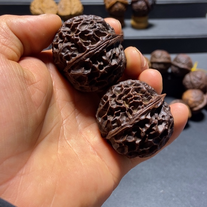 文玩核桃把件清**?B凤凰牡丹42mm