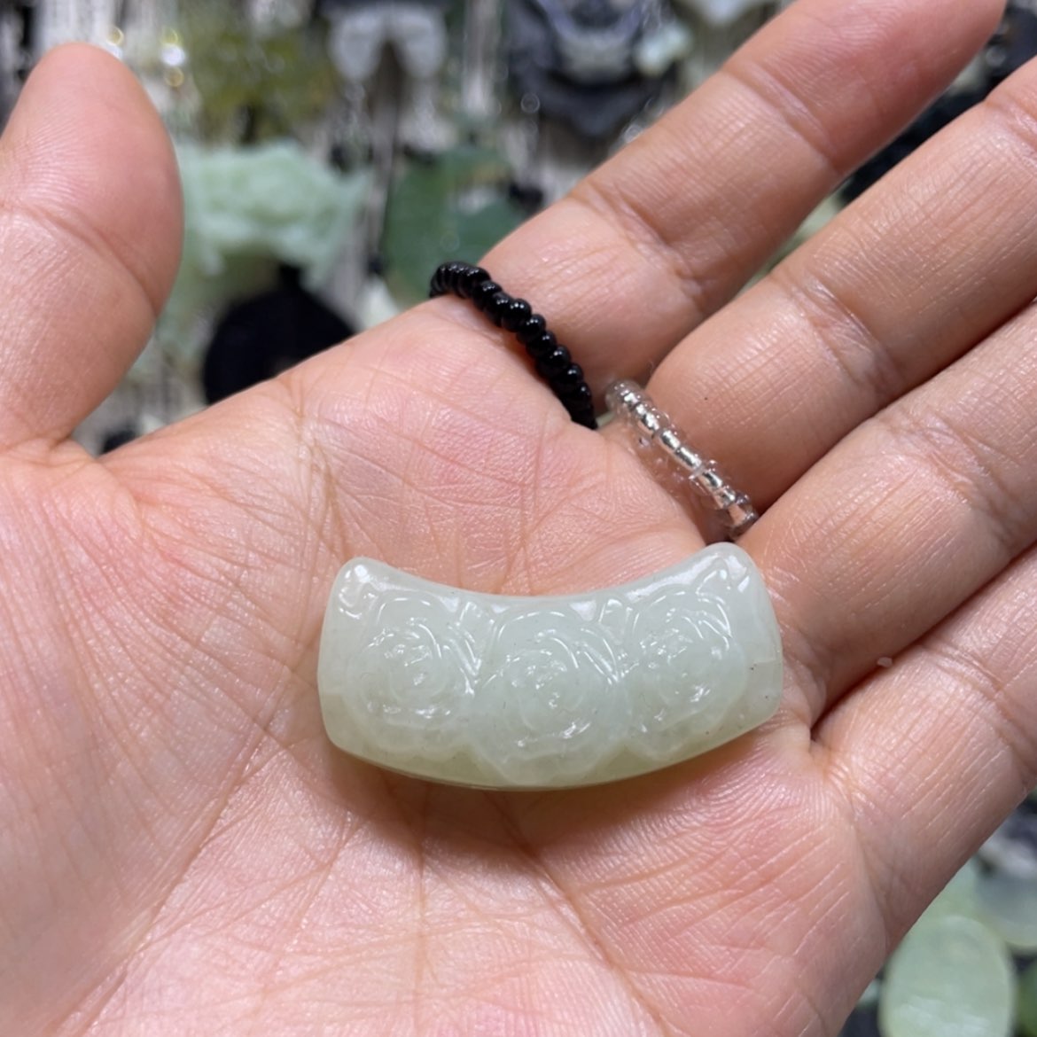 【闪购商品】岫玉未镶嵌颈饰100吊坠