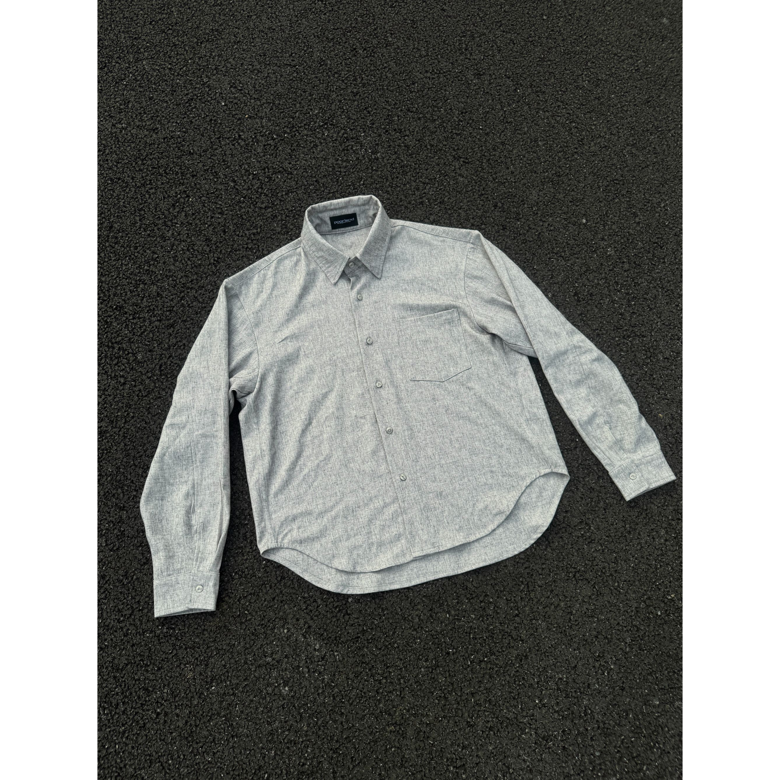 【白青亚麻】抗皱亚麻混纺夏季老钱长袖衬衫PoorlandCTR022号店