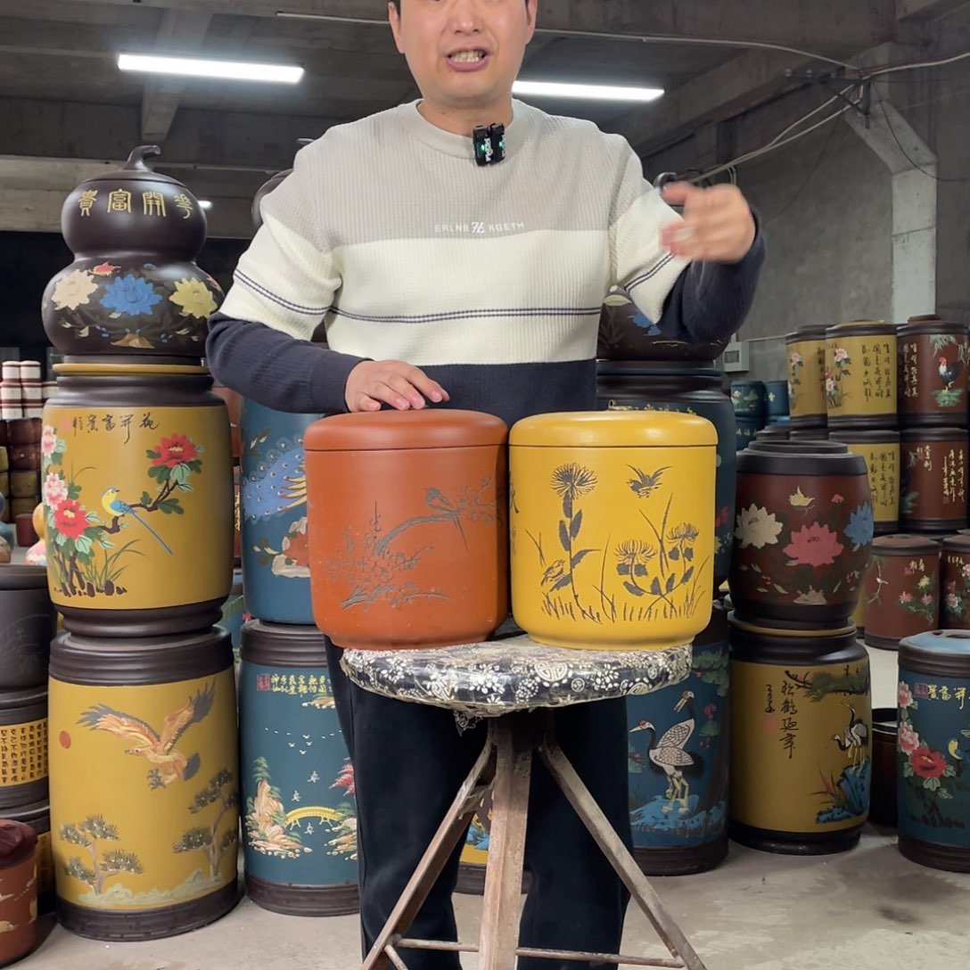 宜兴原矿紫砂茶叶罐