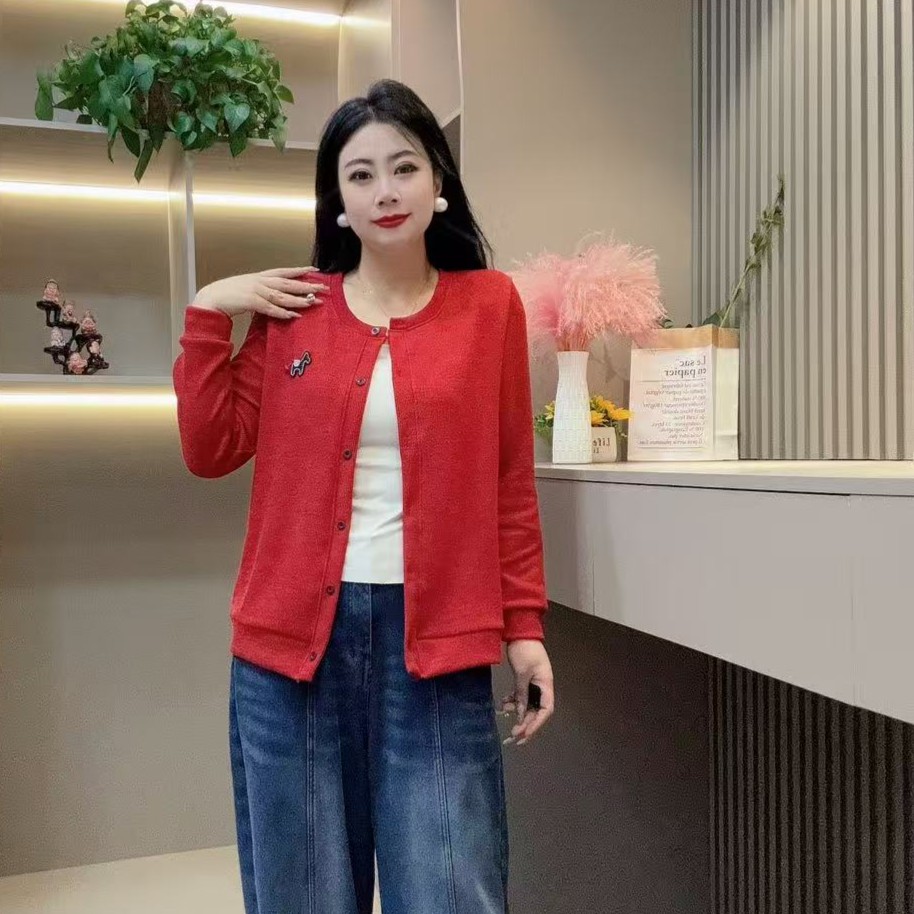 冬季开衫-双 7131时尚潮流休闲百搭显瘦小马图案胖MM大码女装新款