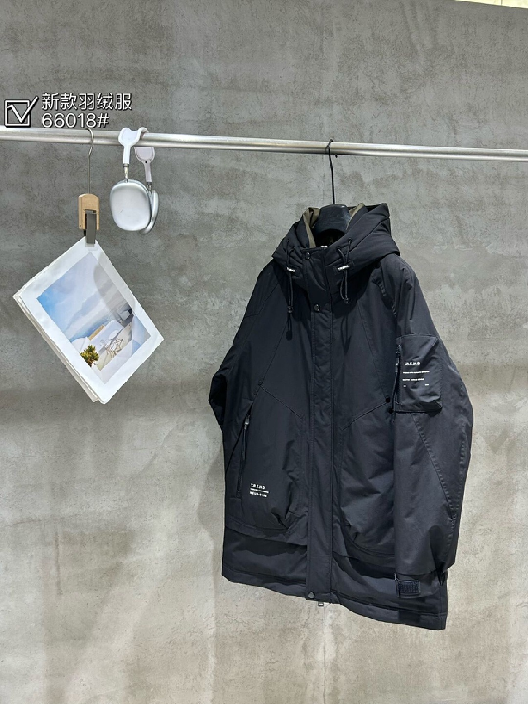 黑色.AW.2025秋冬工装冲锋衣棉服.A-66018