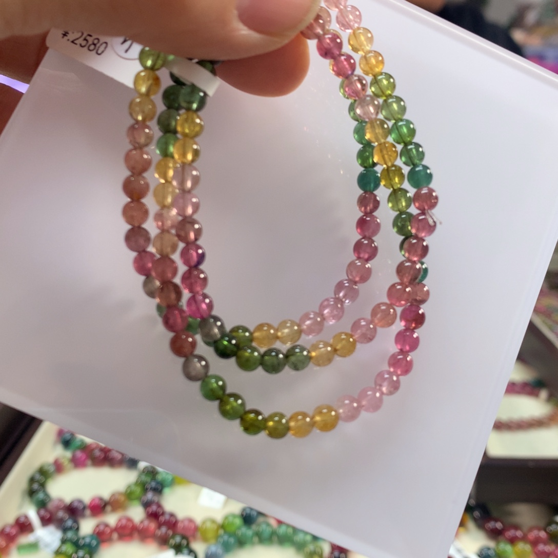 碧玺未镶嵌手链4.6左右