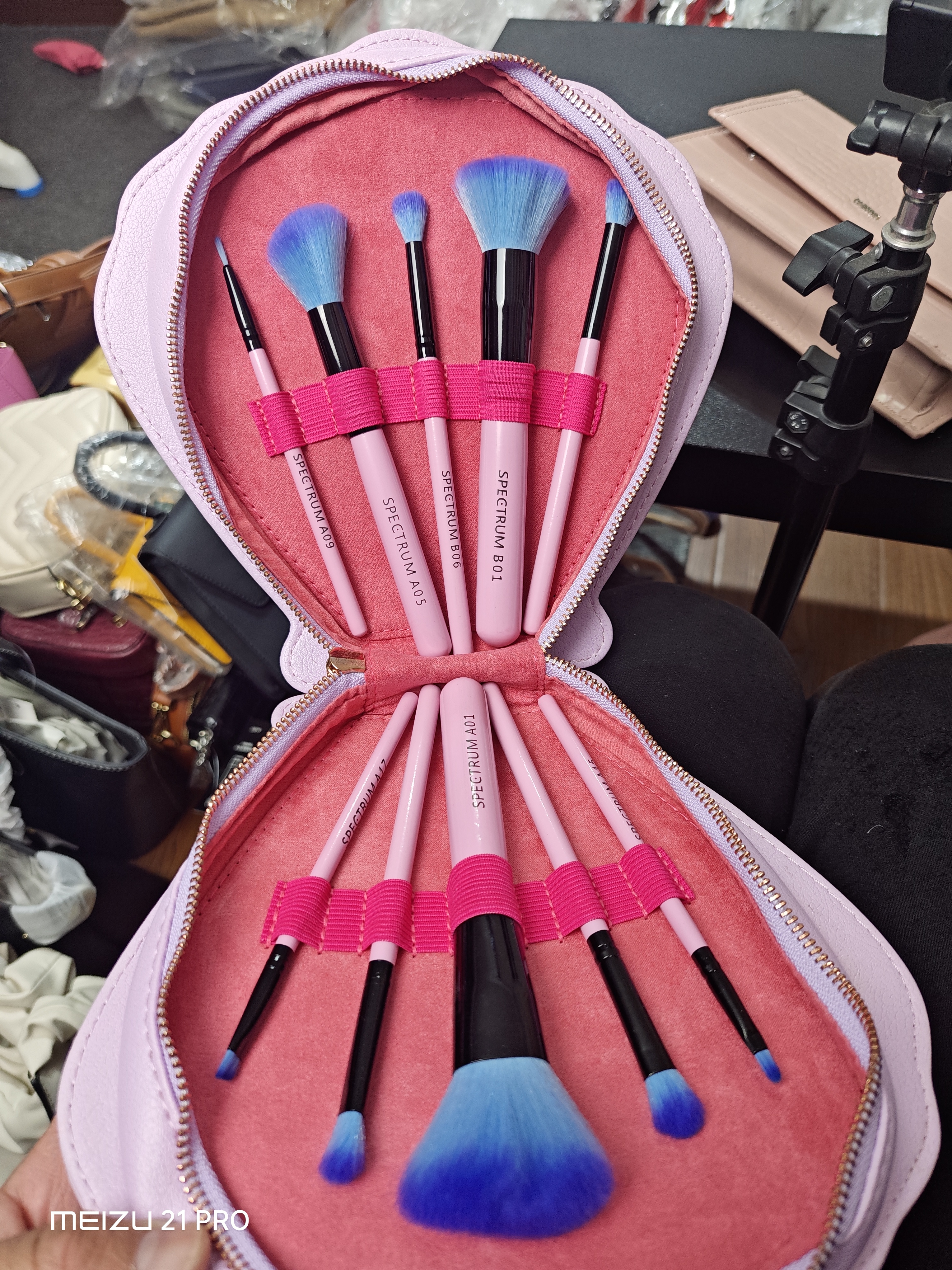 按编号下单 贝壳造型化妆刷套装