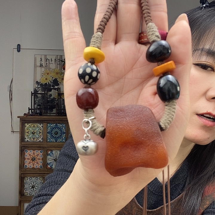 蜜蜡项链未镶嵌项链