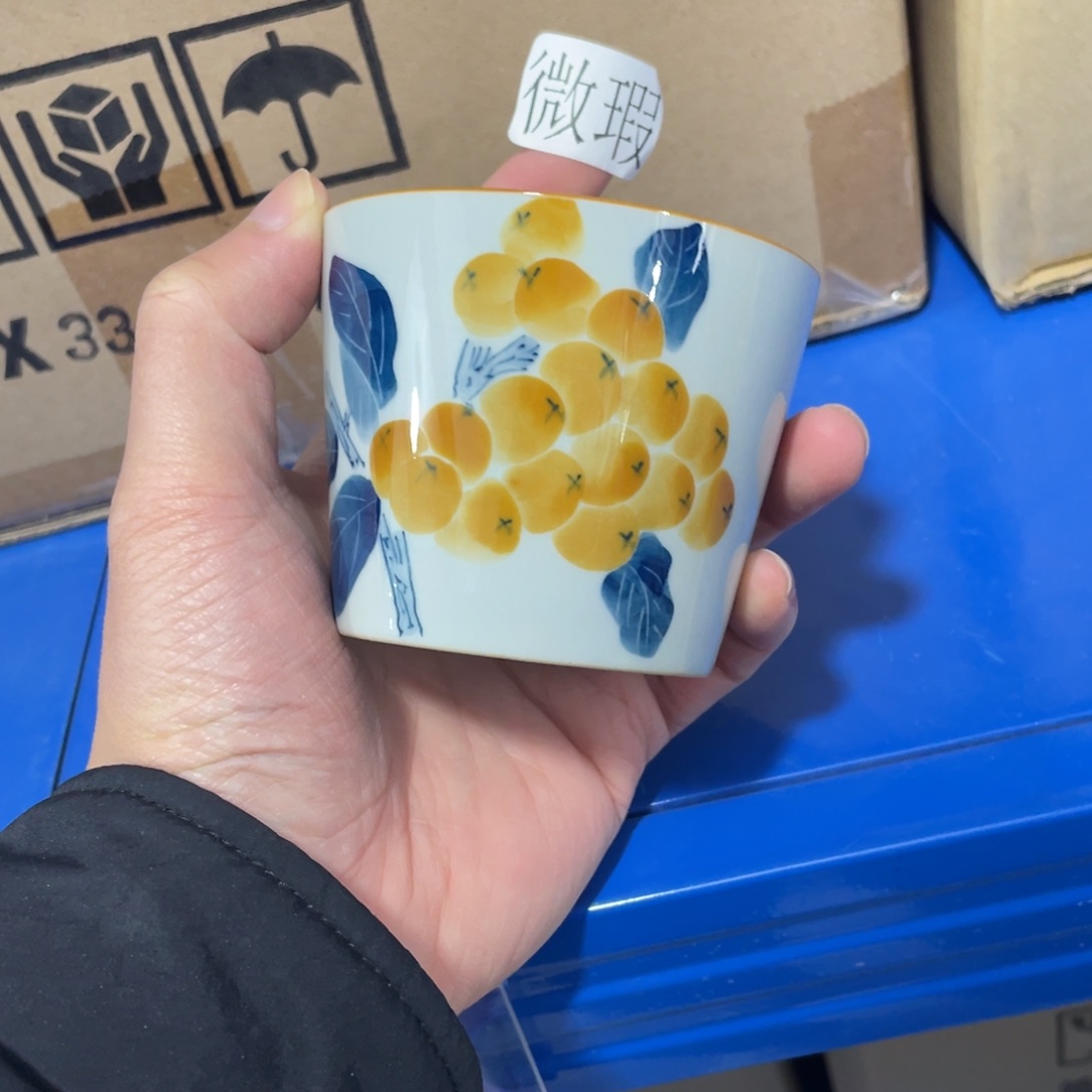 釉下手绘茶具微瑕