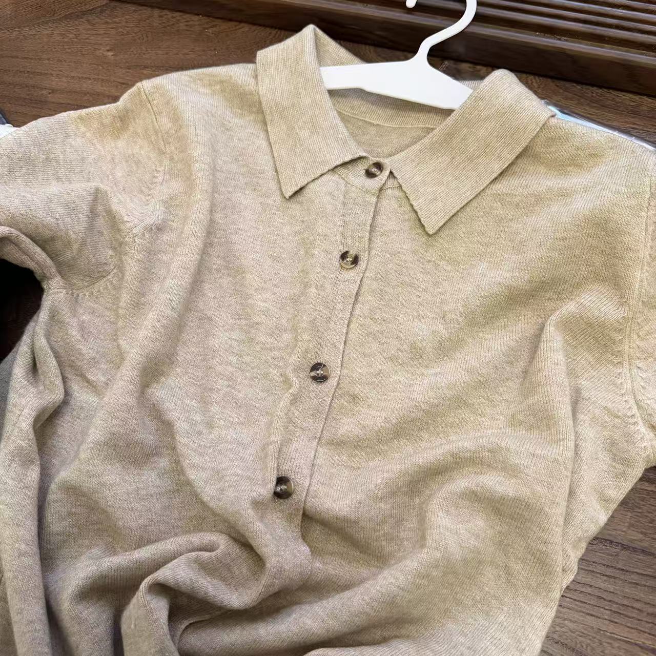 天然雨露精纺纱汉麻打底外套翻领衬衫